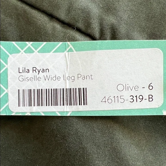 LILA RYAN Olive Wide-Leg Pants - Picture 4 of 4